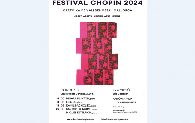 L’associació festivals Chopin de Valldemossa presenta el festival Chopin 2024 amb quatre grans concerts 